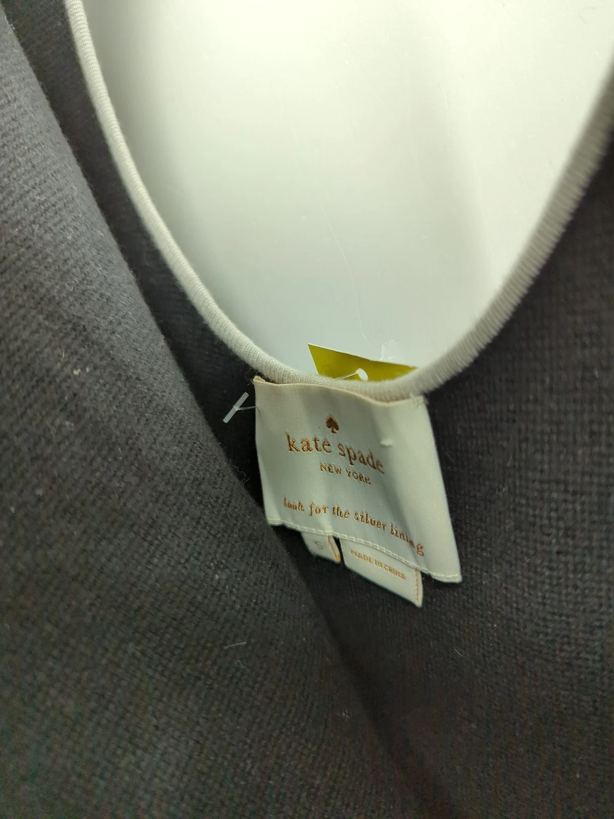 Abito midi donna Kate Spade S nero cotone