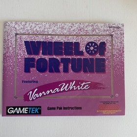 WHEEL OF FORTUNE Nintendo NES, featuring Vanna White, Complete with Styrofoam