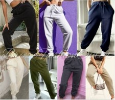 Ladies Oversized Fleece Joggers Warm Sweatpants Baggy Bottoms Loungewear BR302