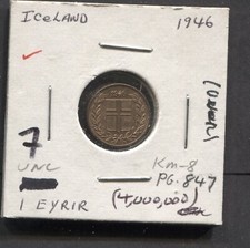 1946-Iceland-UNC/1 Eyrir
