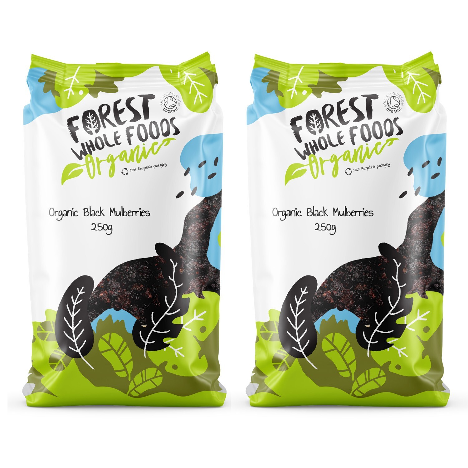 Organic Dried Black Mulberries 500g - Forest Whole Foods