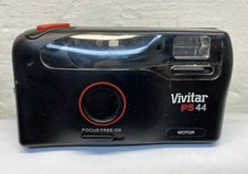 Vintage Vivitar PS44 Focus Free/DX 35mm Point  Shoot Camera 5  x 2.75  x 1.75  