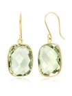 14K Yellow Gold Green Prasiolite Earrings For Women (18.00 Cttw, Gemstone