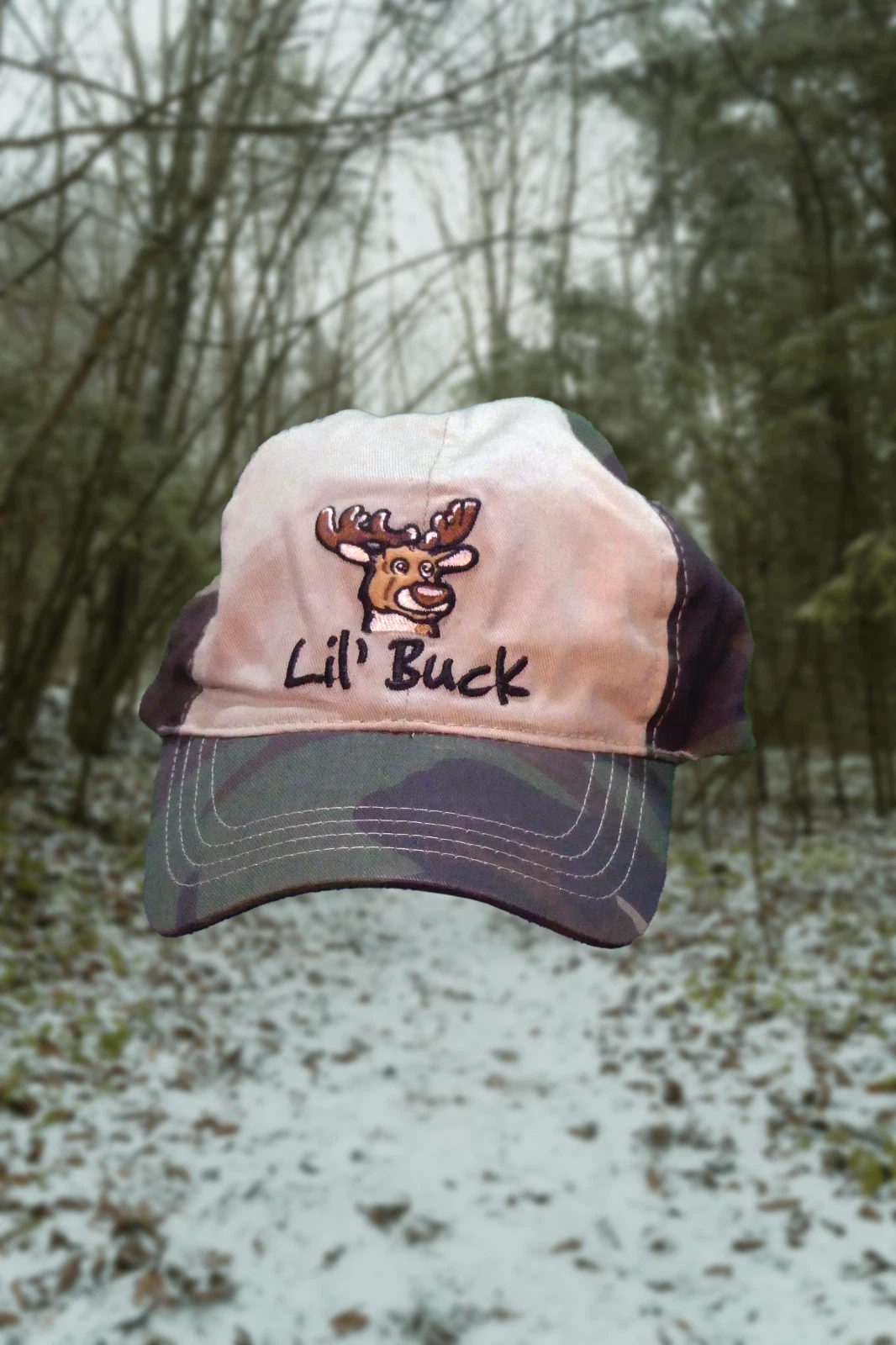 Lil’ Buck Camo Snapback Hat Toddler Adjustable Deer Embroidered Hunting Cap