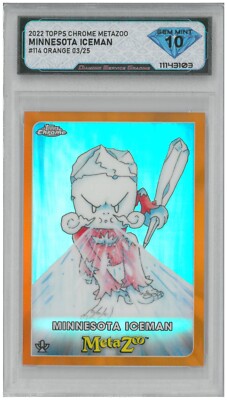 2022 Topps Chrome Metazoo MINNESOTA ICEMAN #114 Orange 03/25
