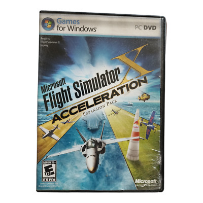Microsoft Flight Simulator X: Acceleration Expansion Pack (PC DVD, 2007) w/ key