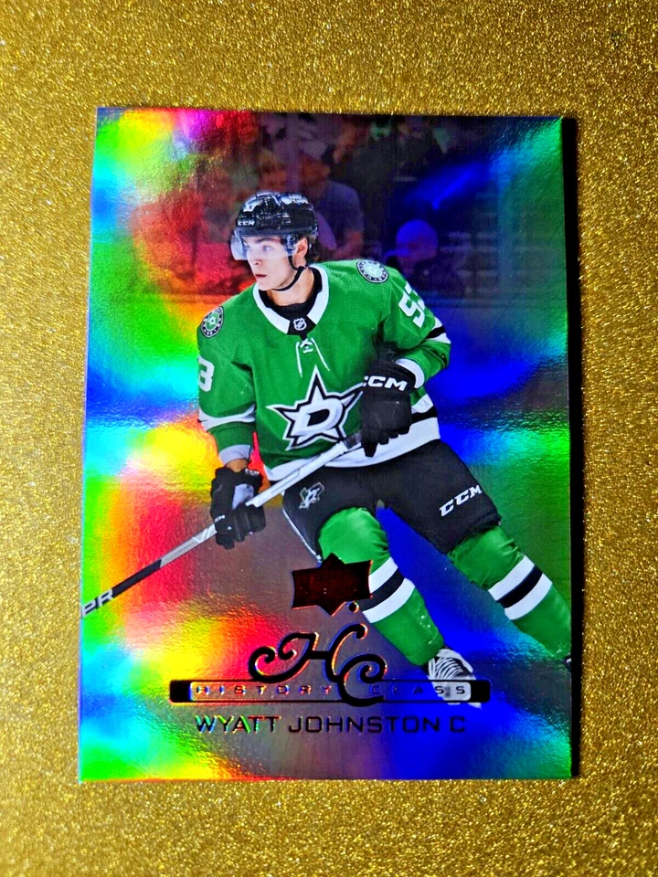 2022-23 Upper Deck Extended Series History Class WYATT JOHNSTON Rookie Rainbow - Image 4 of 4