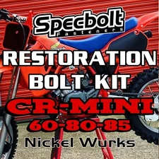 Specbolt Nickel Restoration Bolt Kit: Honda CR MINIS 60 80 85 CR60 CR80 CR85