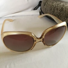 Italy Design 3113 Oversize Sunglasses amber Frames  57[]17 123  w/case