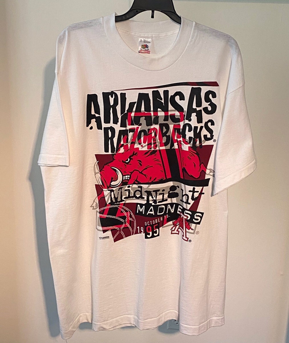 Arkansas Razorbacks 1995 Midnight Madness Vintage T-Shirt Size XL  