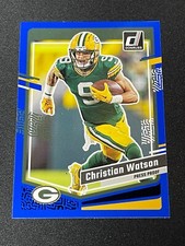2023 Panini Donruss CHRISTIAN WATSON Green Bay Packers #107 Press Proof Blue