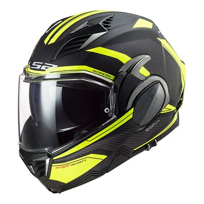 LS2 FF900 VALIANT II REVO MAT BLK/HI-VIS YEL 2XL FLIP FRONT