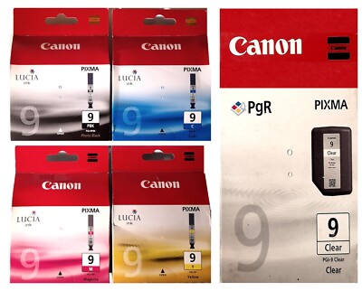 Original Canon PGI-9PBK PGI-9C PGI-9M PGI-9Y PGI-9 Clear Canon Pixma Pro 9500