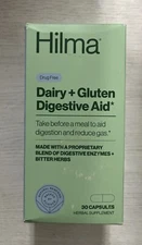 Hilma Dairy + Gluten Digestive Aid, Enzymes + Herbs, 30 Capsules - EXP 05/25