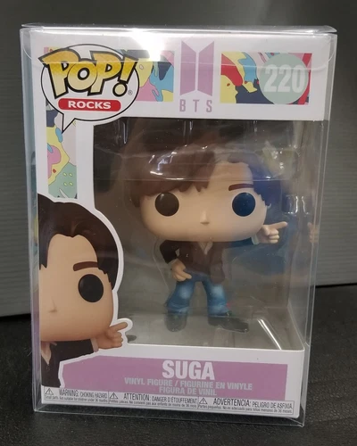 Funko Pop BTS Dynamite SUGA #220 vinyl figure w/Pop! Protector 