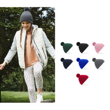 Junior Original Pom Pom Beanie B426B - Beechfield Soft Stylish Cuffed Winter Hat