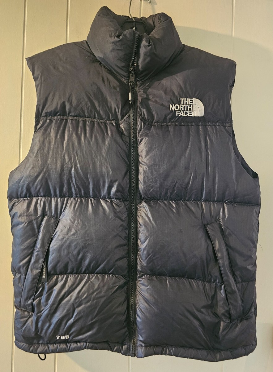 The North Face Vintage Nuptse Puffer Vest 700 Goose Down Black