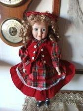 Blue Eyes Blonde Girl Porcelain Doll h41cm New Gift Idea