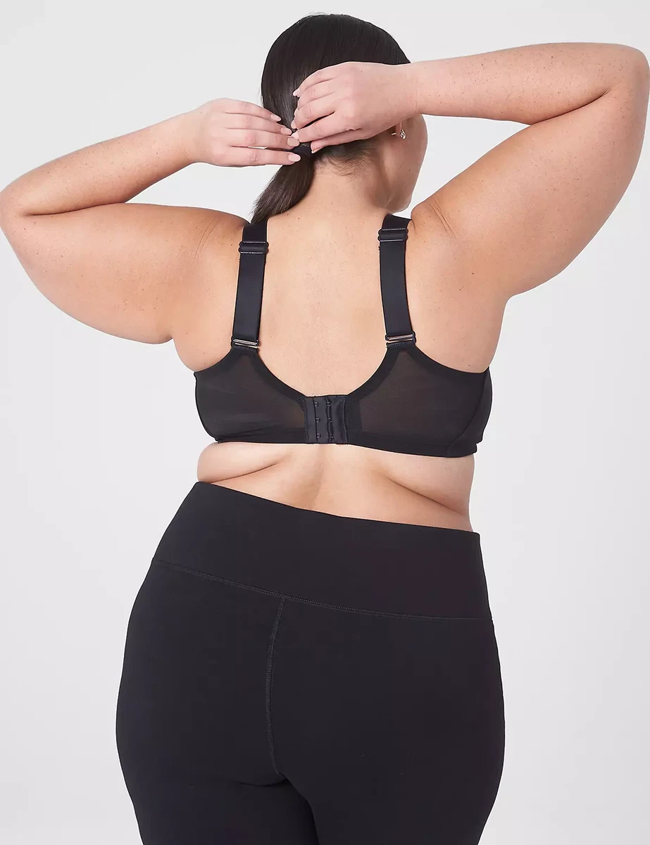 LIVI Active Lane Bryant Wireless Medium Impact Sports Bra Black