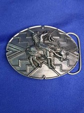 Vintage 1990 Siskiyou Chief Joseph Native American Pewter Belt Buckle