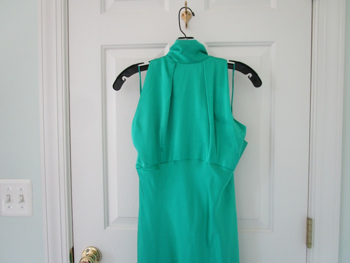 green emerald velvet dress Saloni London - Lea Dress in Lime Coral Embroidery