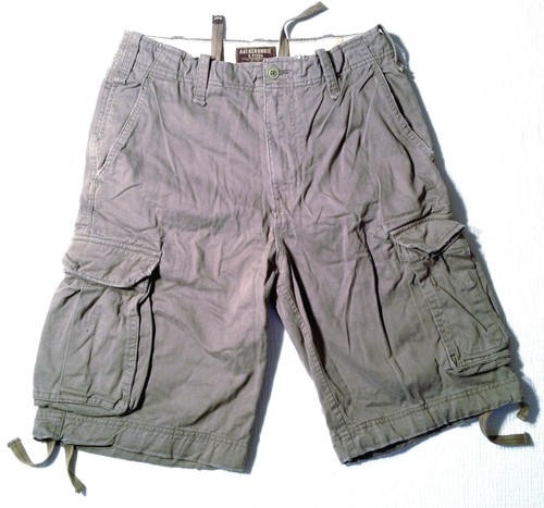 Pantalones cortos de carga ABERCROMBIE & FITCH gris talla 30 NUEVOS PRECIO DE VENTA POR EL FABRICANTE $189 hombre o niños |
