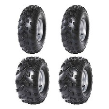 4PC 18x9.5-8 19x7-8 Tire Rim 4 Stud Wheel 110mm Space Turf ATV Golf Cart Mower