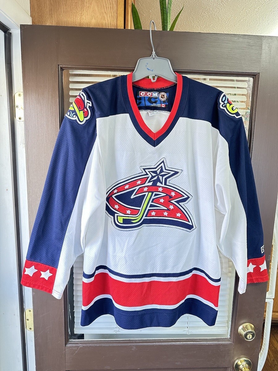 Vintage Columbus Blue Jackets Authentic CCM NHL Hockey Jersey Vtg