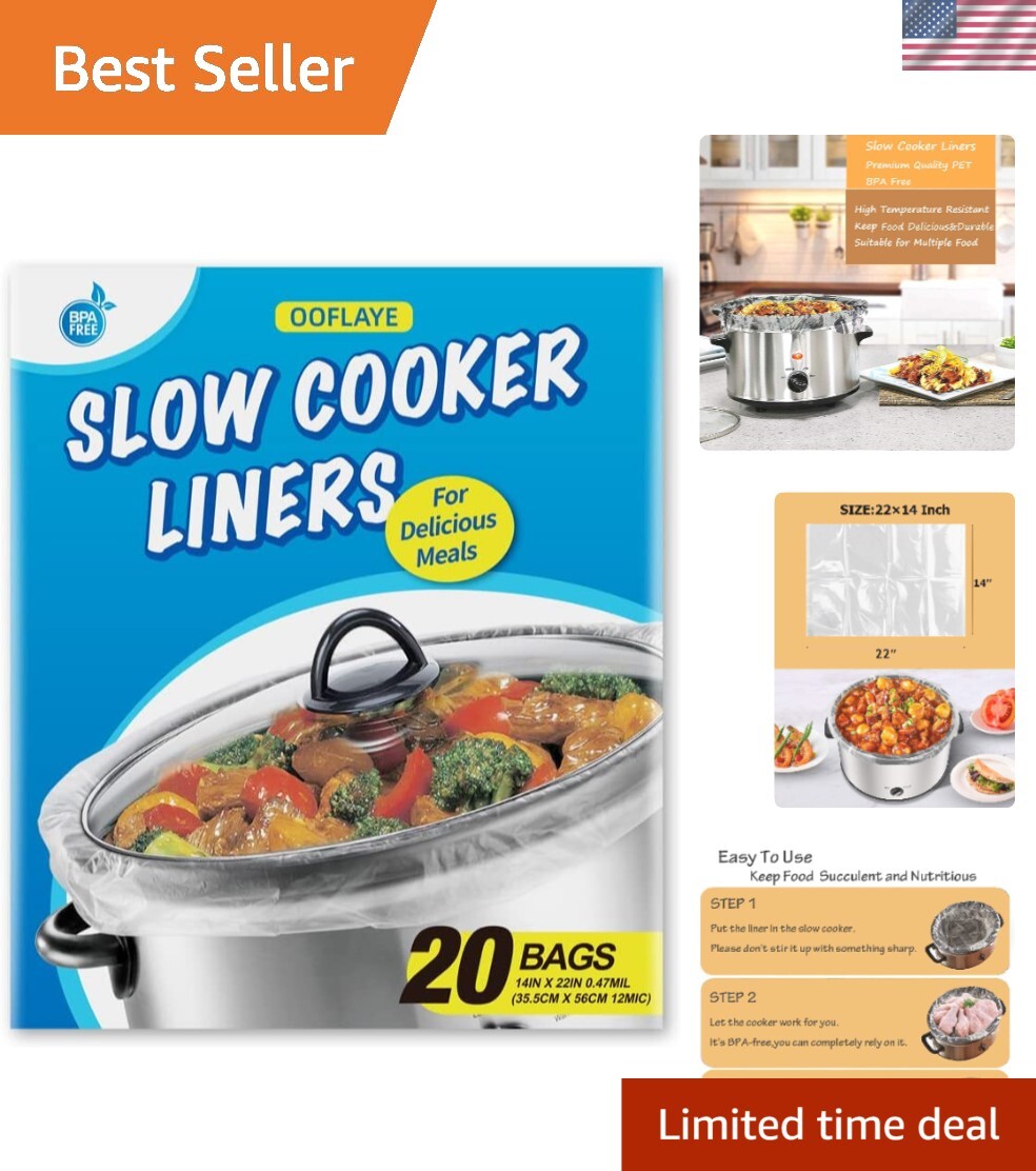 20-Count Extra Large Slow Cooker Liners &ndash; Fits 6-10QT Pots