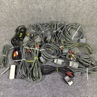 Xbox 360 & Xbox Original Composite Rca Av Cables & Accessories Lot Untested