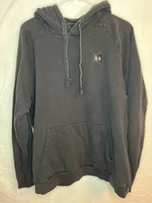 Under Armour Hoodie Sweatshirt Black Logo - See Description for Details on Size