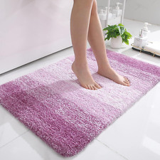 OLANLY Luxury Bathroom Rug Mat, Extra Soft and Absorbent 36" x 24", Purple