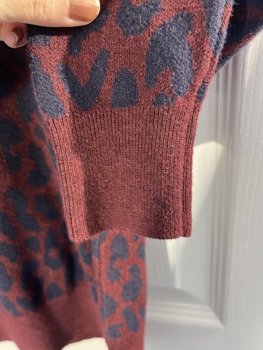 Ann Taylor LOFT Womans Sweater XS Lightweight Cheetah Leopard Print Animal New - Picture 6 of 11