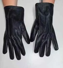 New Black Men's Genuine Leather Dress Gloves With Snap