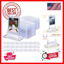 24Pcs s for Trading Card, Baseball Card Protectors with 24 Stands, 35pt Acryl...