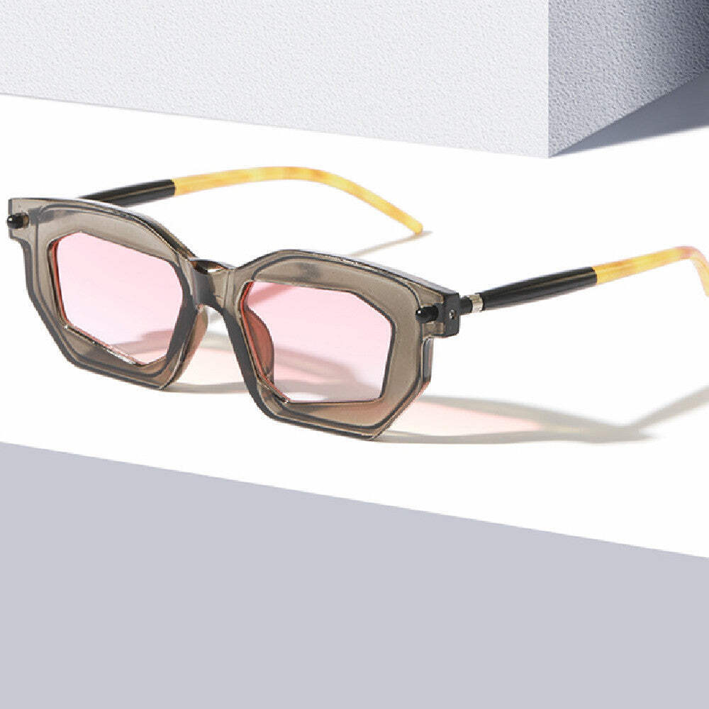 Personalized Retro Style Sunglasses with Small Frame and AC Lenses, Literary and