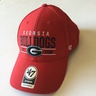 47’ Brand Ncaa College Football Georgia Bulldogs Cap Hat Red Os Adjustable New