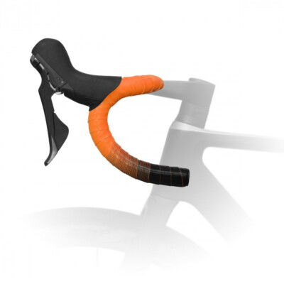 New Fizik Vento 2mm Microtex Tacky Road Bike Handlebar Tape, Black / Orange