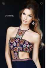 Sherri Hill Dress Womens Jeweled Pageant Gown Prom Dress 11264 Size 6