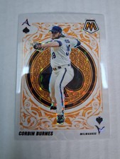 2022 Panini Mosaic Aces Corbin Burnes #A-11 Orange Fluorescent Mosaic Prizm /99