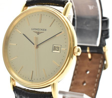 【SALE!!】 LONGINES L4.720.2 Grand Classic Quartz Mens Watch 33mm Gold Dial Swiss