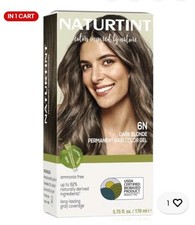 Naturtint Permanent Hair Color 6N Dark Blonde Pack of 1 , Ammonia Free, Vegan,