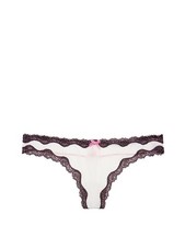 Victoria's Secret Dream Angels Lace-Trim Strappy Back Thong Panty Black Lace