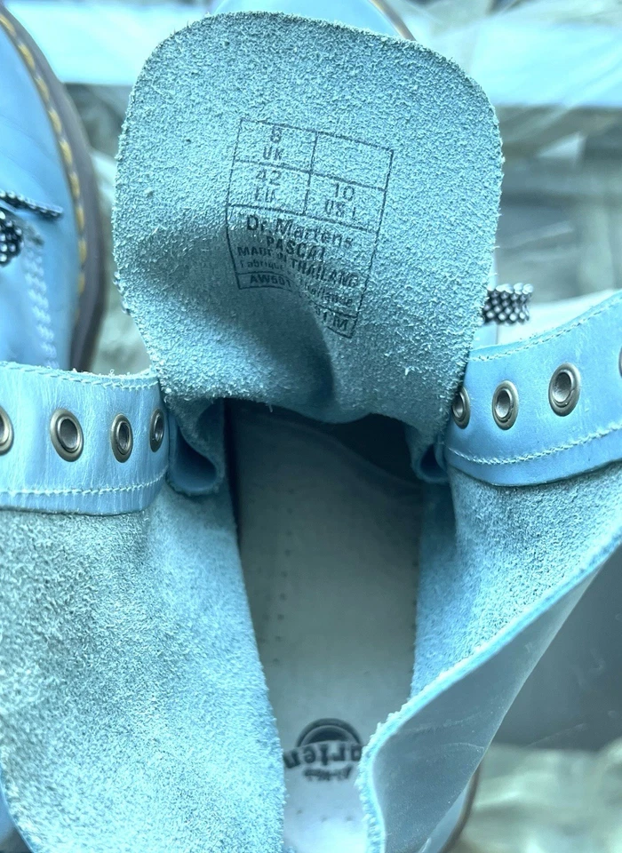 Botas unissex vintage com cadarço azul bebê Dr Martens - Imagem 3 de 4
