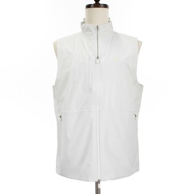 G/Fore NWD Water Repellent Full Zip Vest Size M in Solid White Nylon Blend