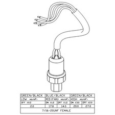 Druckschalter, Klimaanlage NRF 38920