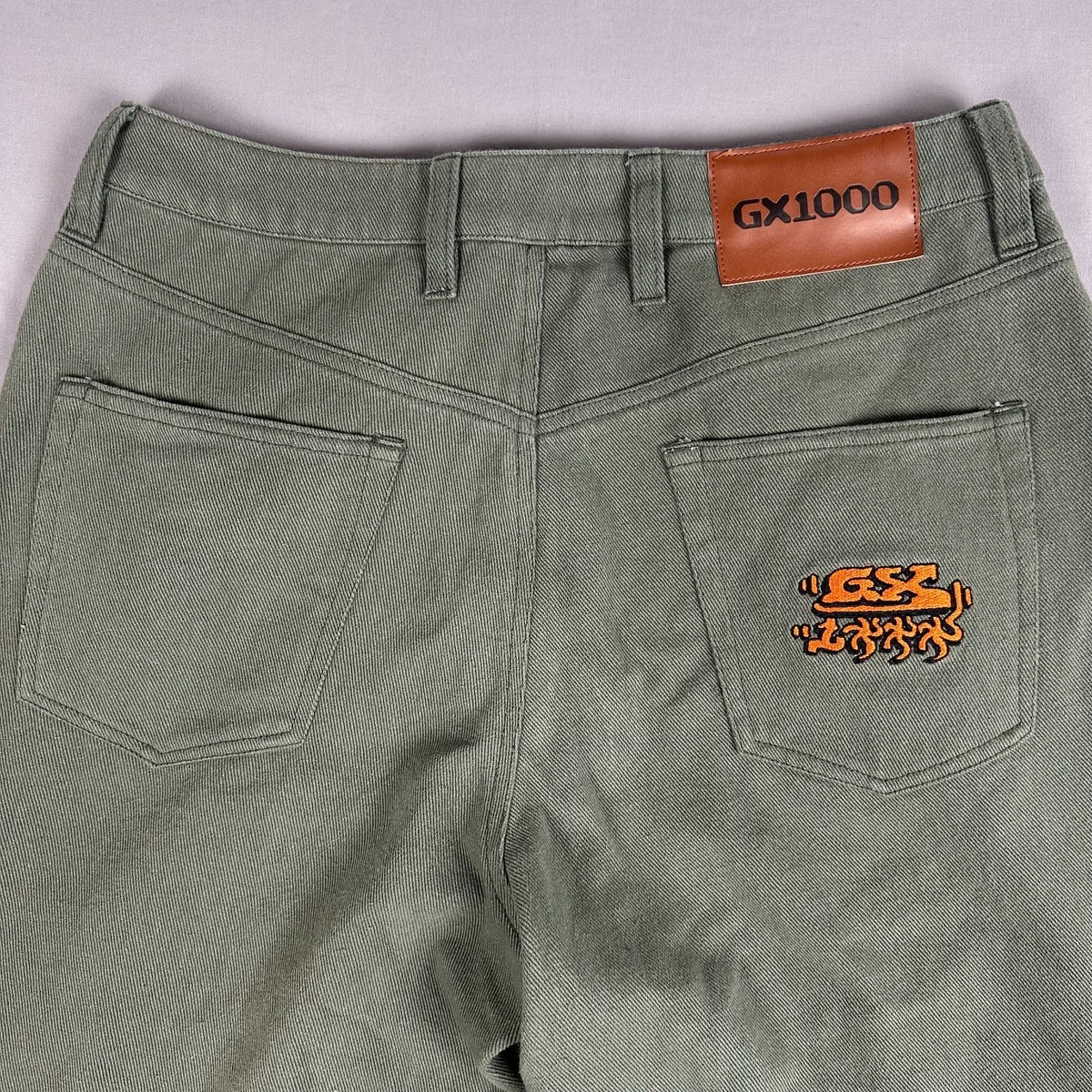 GX1000 Olive Baggy Jeans Skateboard Men
