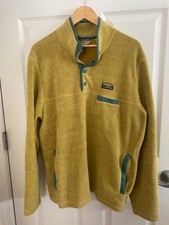 Men's All Season Sherpa Fleece Pullover Sweatshirt in Mustard, Size Large Reg