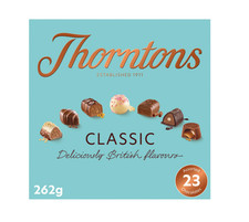 Thorntons Classic Milk, Dark, White Medium Chocolate Gift Box 262g short dated