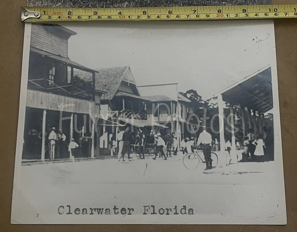 2 RARE VTG Historical Importance B&W Photos & Negatives CLEARWATER FL Estate COA - Image 3 of 4